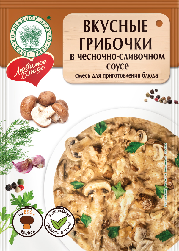Вкусные грибочки в чесночно-сливочном соусе
